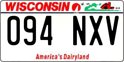 WI license plate 094NXV