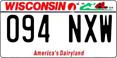 WI license plate 094NXW