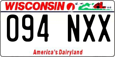 WI license plate 094NXX
