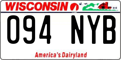 WI license plate 094NYB