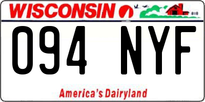WI license plate 094NYF