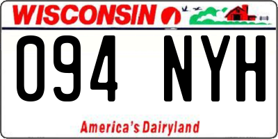 WI license plate 094NYH