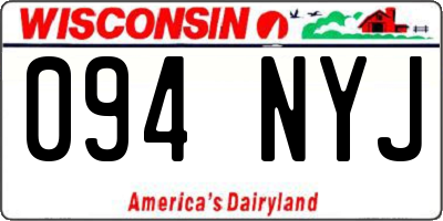 WI license plate 094NYJ