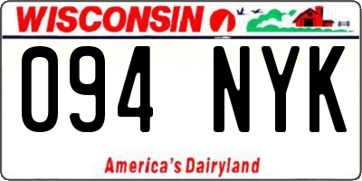 WI license plate 094NYK