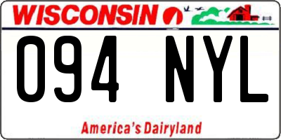 WI license plate 094NYL