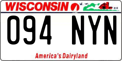 WI license plate 094NYN