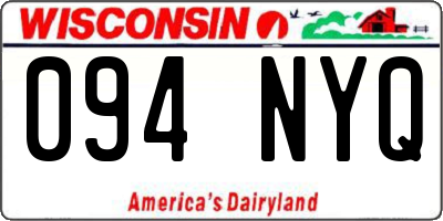 WI license plate 094NYQ