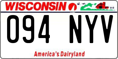 WI license plate 094NYV
