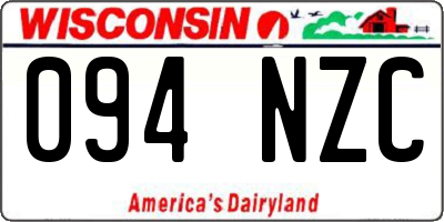 WI license plate 094NZC