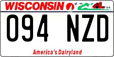 WI license plate 094NZD
