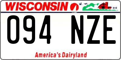 WI license plate 094NZE