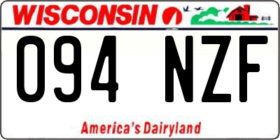 WI license plate 094NZF