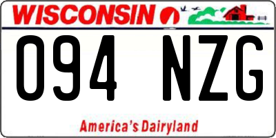 WI license plate 094NZG