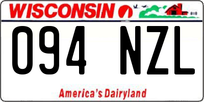 WI license plate 094NZL