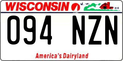 WI license plate 094NZN