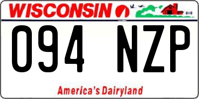 WI license plate 094NZP