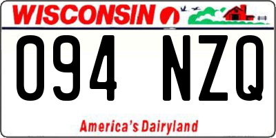 WI license plate 094NZQ