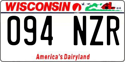 WI license plate 094NZR