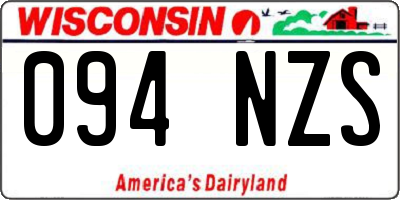 WI license plate 094NZS