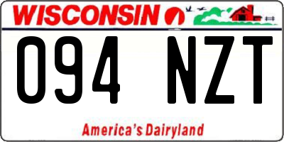 WI license plate 094NZT