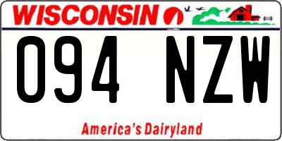 WI license plate 094NZW