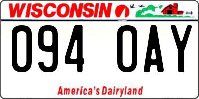 WI license plate 094OAY