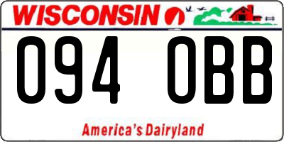 WI license plate 094OBB