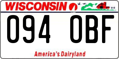 WI license plate 094OBF