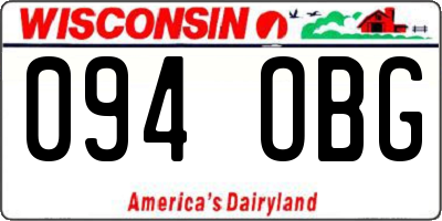WI license plate 094OBG
