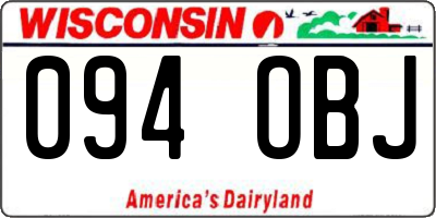 WI license plate 094OBJ