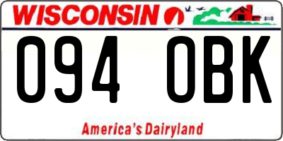 WI license plate 094OBK