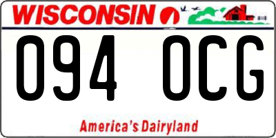 WI license plate 094OCG