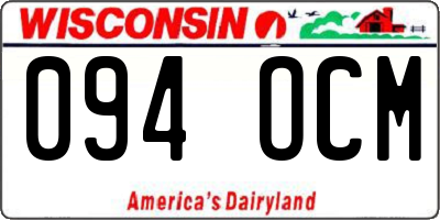 WI license plate 094OCM