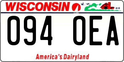 WI license plate 094OEA
