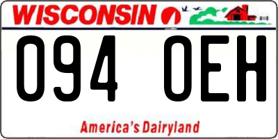 WI license plate 094OEH