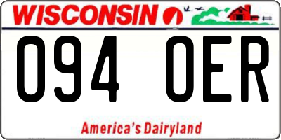 WI license plate 094OER