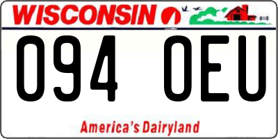 WI license plate 094OEU