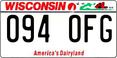 WI license plate 094OFG