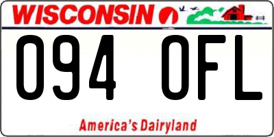 WI license plate 094OFL