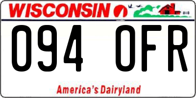 WI license plate 094OFR