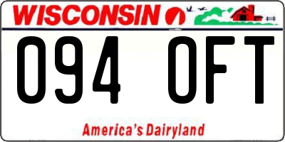 WI license plate 094OFT