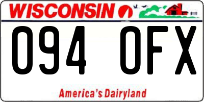 WI license plate 094OFX