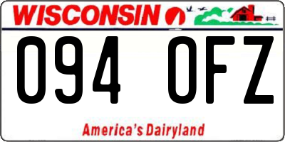 WI license plate 094OFZ
