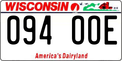 WI license plate 094OOE