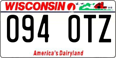 WI license plate 094OTZ