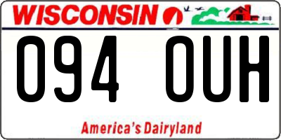 WI license plate 094OUH