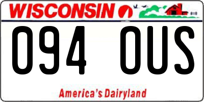 WI license plate 094OUS
