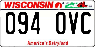 WI license plate 094OVC