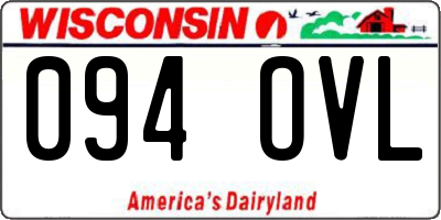 WI license plate 094OVL