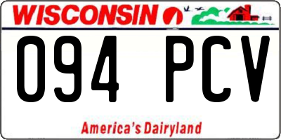 WI license plate 094PCV